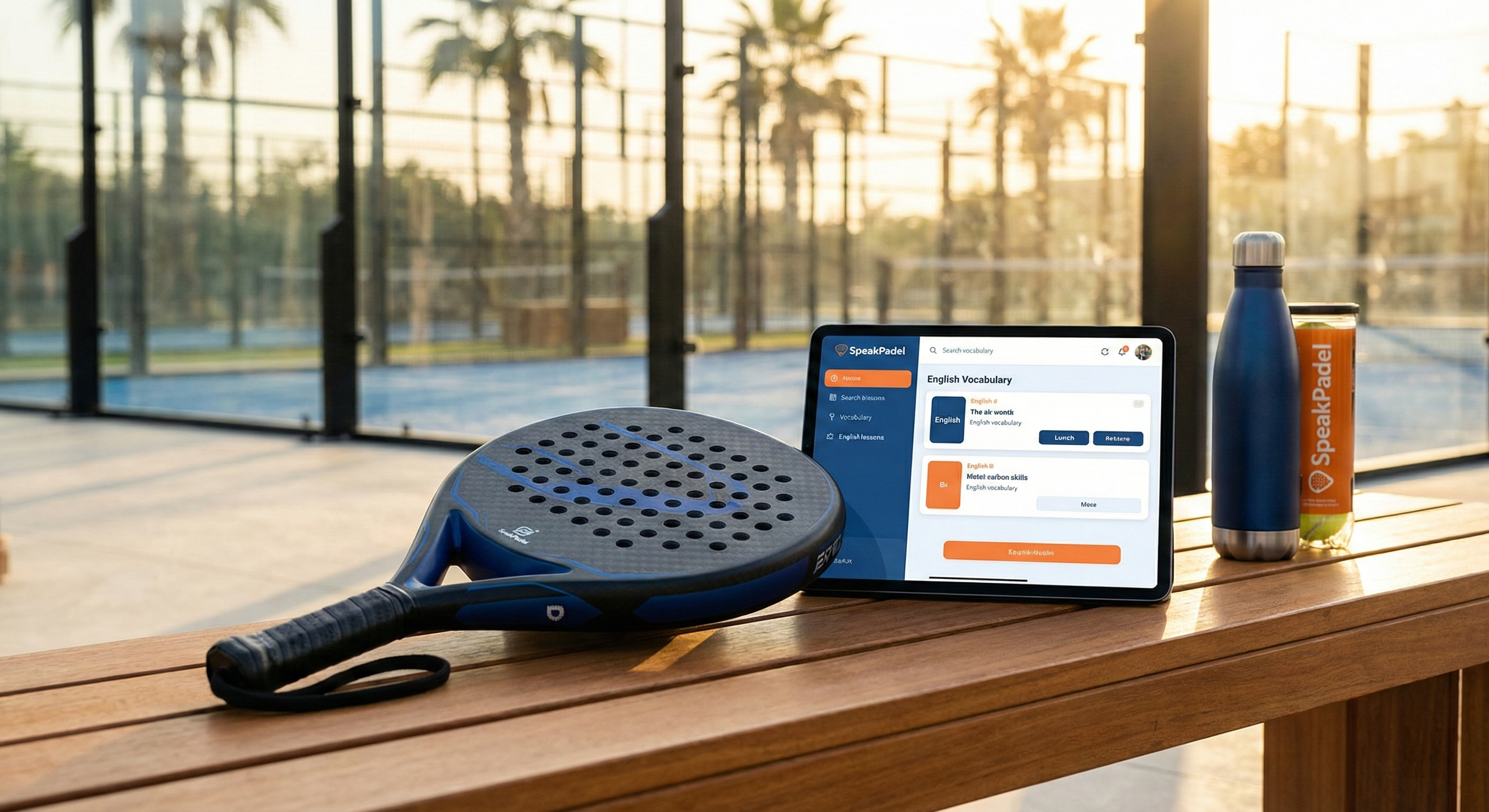 Entrenador de pádel con tablet y app SpeakPadel